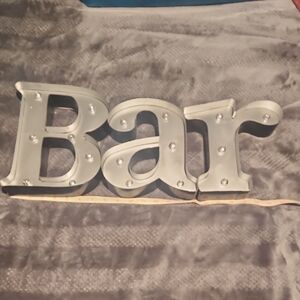 Source Unknown Silver LED Bar Sign